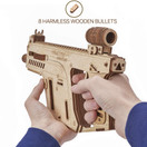 Wood Trick Assault Rifle Gun Wooden Model - Toy Gun, Guns for Kids - 3D Wooden Puzzle Mechanical Model to Build, Assembly Model, Brain Teaser for Adults and Kids