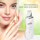 Advanced #1 Skin Scrubber, Scraper and Gentle Peel Device by eDiva - Cordless Pore Cleanser & Exfoliator, Comedone Extractor, Facial Lift Treatment, Dermabrasion, Face Beauty Spatula