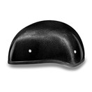 Daytona Helmets Carbon Fiber Slim Line Skull Cap Half Shell Helmet (X-Large) with Head Wrap & Draw String Bag
