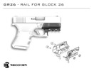 Recover Tactical GR26 Glock 26 and Glock 27 (All Generations) Picatinny Rail - Easy Installation, No Modifications Required to Your Firearm, no Need for a Gunsmith. Installs in Under 3 Minutes