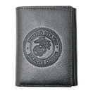 US Marine Corps Embossed 100% Genuine Leather Trifold Wallet