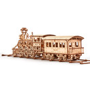 Wood Trick Wooden Toy Train Set with Railway - 34x7 - Locomotive Train Toy Mechanical Model Kit - 3D Wooden Puzzle, Brain Teaser for Adults and Kids, Best DIY Toy