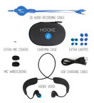 Hooke Verse - Bluetooth Headphones with Built in Binaural 3D Audio Microphones for Spatial VR Audio Recording and Playback (Black)