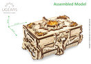 UGEARS Amber Box 3D Mechanical Model, Wooden Treasure Box