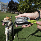 Premium Velcro or Clip-on Leash Dispenser for Dog Waste Bags with Stainless Steel Accents and Reflective Safety Zipper