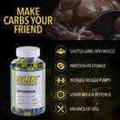 Enhanced Athlete Slin - Carb Blocker, Insulin Mimetic and Nutrient Practitioner to Support Muscle Strength - Promotes Turning Carbohydrates into Muscle - 120 Capsules