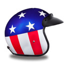 Daytona Helmets Motorcycle Open Face Helmet Cruiser- Captain America 100% DOT Approved