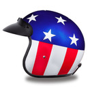 Daytona Helmets Motorcycle Open Face Helmet Cruiser- Captain America 100% DOT Approved