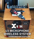 Xvive U3 Dynamic Microphone Wireless System, Black