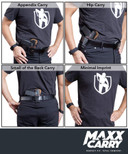 Maxx Carry IWB Leather Gun Holster for Glock 43, 43X 9mm |Walther PPS, PPS M2 | Springfield XDS 3.3, Hellcat | S&W M&P 380 Shield EZ | Beretta APX Carry | Taurus PT 709 Slim