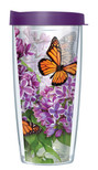 Monarch Butterflies Double Wall Insulated Tumbler with Lid – Thermal Travel Cup for Hot and Cold Drinks with Wrap-Around Design - Microwave and Dishwasher Safe (16 oz)