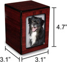 Chateau Urns - Society Collection - Photo Keepsake Cremation Urn - Memorial Box for Ashes - Small (up to 46 lbs) - Cherry Finish