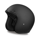 Daytona Helmets Motorcycle Open Face Helmet Cruiser - Dull Black 100% DOT Approved Large