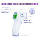 IR Non-Contact Professional Medical Grade Infrared Thermometer Three Color LCD No Touch Forehead, Ear and Body Temperature Reading Scanner Gun for Adult and Baby
