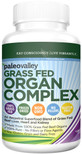 Paleovalley: Grass Fed Organ Complex - Desiccated Beef Organ Capsules - 30 Day Supply - Provides B12 Vitamins - Gently Freeze Dried - Variety of Organ Meats - Liver, Heart, and Kidney (1 Pack)