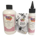 Art Institute Glitter Designer Dries Clear Adhesive Clear Glue Kit Bundle-3 Items 8oz,2oz and Metal Tip