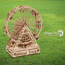 Wood Trick Ferris Wheel Toy Mechanical Model, Observation Wheel - 3D Wooden Puzzle, Eco Wooden Toys, Assembly Model, Brain Teaser for Adults and Kids