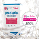 Just Thrive: Probiotic & Antioxidant Supplement - 30 Day Supply - 100% Spore-Based Probiotic - 1000x Better Survivability Than Leading Probiotics - Support Immune & Digestive Health - Vegan & Non-GMO