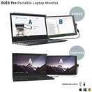 Duex Pro Upgraded Portable Monitor 12.5" Full HD IPS Display USB A/Type-C Powered Dual-Screen Monitor, Anti Glare Brightness Adjustable Screen (Duex Pro Only)