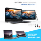 Portable Monitor -Duex Pro Upgraded 2.0 with Kickstand Combo, 12.5 Inch Full HD IPS Screen for laptops, USB C/Type -A Lightweight Dual Laptop Monitor, Brightness Adjustable Anti Glare Portable Screen