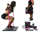 BodyBoss 2.0 PINK - Full Portable Home Gym Workout Package + Resistance Bands - Collapsible Resistance Bar Handles - Full Body Workouts for Home, Travel or Outside