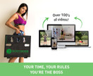 BodyBoss 2.0 GREEN - Full Portable Home Gym Workout Package + Resistance Bands - Collapsible Resistance Bar, Handles - Full Body Workouts for Home, Travel or Outside