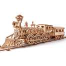 Wood Trick Wooden Toy Train Set with Railway - 34x7â - Locomotive Train Toy Mechanical Model Kit - 3D Wooden Puzzle, Brain Teaser for Adults and Kids, Best DIY Toy