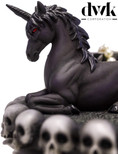 DWK - Mystic Jewels - Collectible Black Unicorn Keepsake Box -Black Unicorn Trinket Box - Unicorn Stash Box - Home Décor Accent, 5-inch