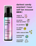 b.tan Self Tan Mousse - Disco Candy Tan - Candy Scented Party Proof Self Tanner for Fast, Dark Tan, 6.7 Fl oz