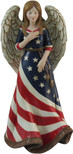 DWK - American Faith - Americana Angel Figurine USA Patriotic Religious Statue Memorial Day Fourth of July Sculpture, 9.5-inch
