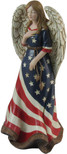 DWK - American Faith - Americana Angel Figurine USA Patriotic Religious Statue Memorial Day Fourth of July Sculpture, 9.5-inch