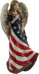 DWK - American Faith - Americana Angel Figurine USA Patriotic Religious Statue Memorial Day Fourth of July Sculpture, 9.5-inch