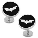 DC Comics Recessed Black Batman Dark Knight Cufflinks, Officially Licensed