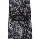 Vader Paisley Black and White Men's Tie