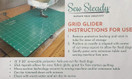 Sew Steady Free Motion Quilting Slider Mat Grid Marked 12 x 20 with Tacky Back