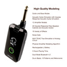 Nux Mighty Plug MP-2 Guitar and Bass Modeling Headphone Amplug with Bluetooth,13 Amplifier Models,20 IR,19 Variety of Effects
