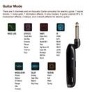 Nux Mighty Plug MP-2 Guitar and Bass Modeling Headphone Amplug with Bluetooth,13 Amplifier Models,20 IR,19 Variety of Effects