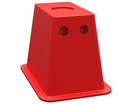Andersen Hitches EZ-Block (Rectangle Jack Block Works with Scissor Jacks, Post Jacks, Pad Jacks) - 1 Pack, Red (3621)