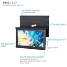Mobile Pixels Trio Portable Monitor for Laptops, 12.5'' Full HD IPS Screens, USB C/USB A Dual or Triple Displays,Windows/OS/Android/Nintendo Switch