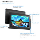 Mobile Pixels Trio Max Portable Monitor for Laptops, 14'' Full HD IPS Screen, USB C/USB A Dual or Triple Displays,Windows/OS/Android/Nintendo Switch