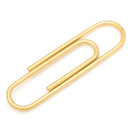 Ox and Bull Mens Gold Stainless Steel Paper Clip Money Clip