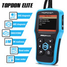 Code Reader ABS SRS OBD2 Scanner TOPDON Elite Diagnostic Scan Tool Full OBDII Functions in Graphical Display DTC Lookup Turn off MIL Prints Data