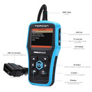 Code Reader ABS SRS OBD2 Scanner TOPDON Elite Diagnostic Scan Tool Full OBDII Functions in Graphical Display DTC Lookup Turn off MIL Prints Data