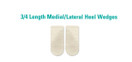 Hapad Lateral Heel Wedge, Orthopedic Shoe Wedges Inserts, 3/4 Length Medial Lateral Wedge Insoles, 3'' Pair