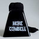 MORE Cowbell 3-1/2" high bell with printed MORE Cowbell SNL Skit