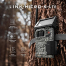 SPYPOINT LINK-MICRO-S-LTE Solar Cellular Trail Camera 4 LED Infrared Flash Game Camera with 80-foot Detection and Flash Range LTE-Capable Cellular Trail Camera 10MP 0.4-second Trigger Speed