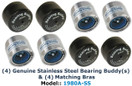 Bearing Buddy Boat Trailer Genuine Stainless Steel with Protective Bra & Auto Check Wheel Center Caps 1980A-SS 1980A-SS