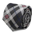 Marvel Captain America Gray  Plaid Men's Dress Tie