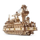 UGEARS 3D Puzzles Research Vessel - DIY Model Ship 3D - Exclusive Wooden Model Kits for Adults to Build - Unique and Creative Wooden Mechanical Models - Self Assembly Woodcraft Construction Kits