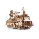 UGEARS 3D Puzzles Research Vessel - DIY Model Ship 3D - Exclusive Wooden Model Kits for Adults to Build - Unique and Creative Wooden Mechanical Models - Self Assembly Woodcraft Construction Kits